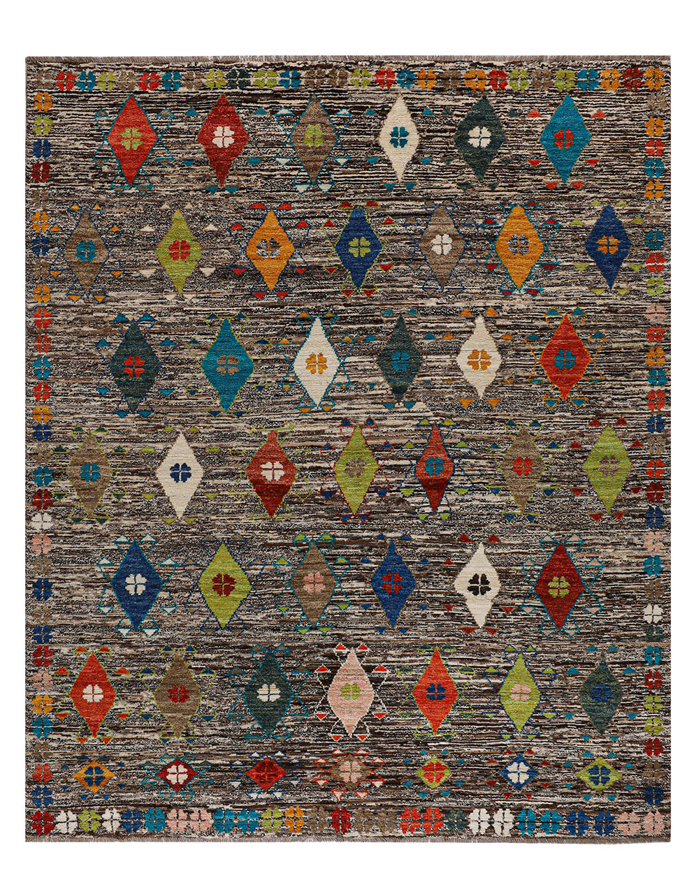 Taimany - Multicolor Tribal Wool Rug - Hand-Knotted 192x143cm