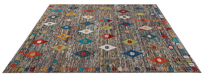 Taimany - Tappeto Tribale in Lana Multicolore - Fatto a Mano 192x143cm - CarpetLiving