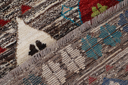 Taimany - Multicolor Tribal Wool Rug - Hand-Knotted 192x143cm