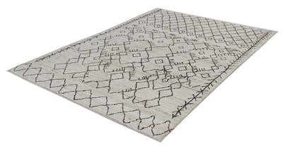 Tappeto design moderno bianco stile berbero, fatto a mano 201x147cm - CarpetLiving
