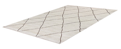 Tappeto design moderno bianco stile berbero, fatto a mano 299x193cm - CarpetLiving