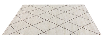 Tappeto design moderno bianco stile berbero, fatto a mano 299x193cm - CarpetLiving