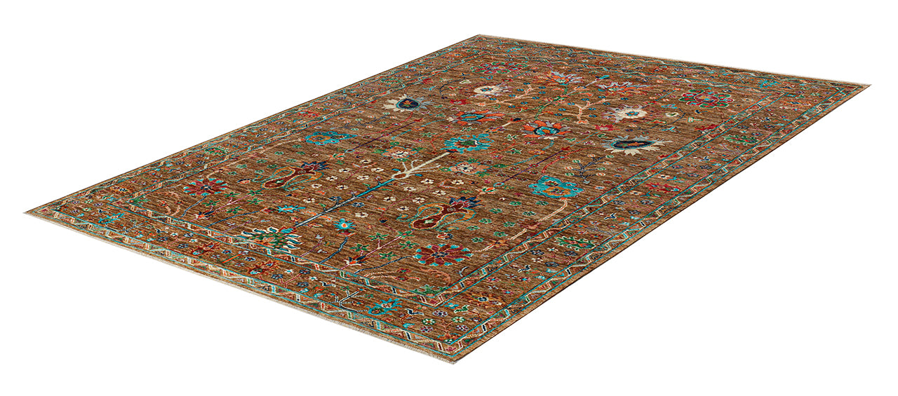 Handmade Ziegler Decorative Floral Rug, 213x154cm