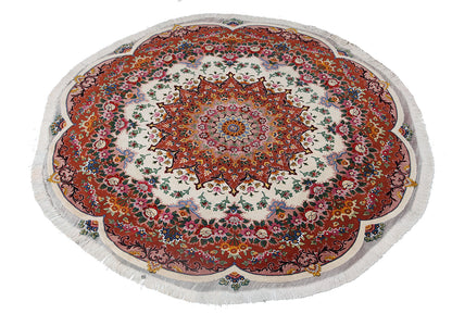 Persian Tabriz Round Rug Multicolour