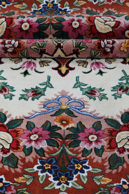 Persian Tabriz Round Rug Multicolour