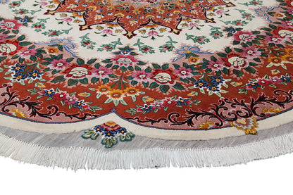 Persian Tabriz Round Rug Multicolour