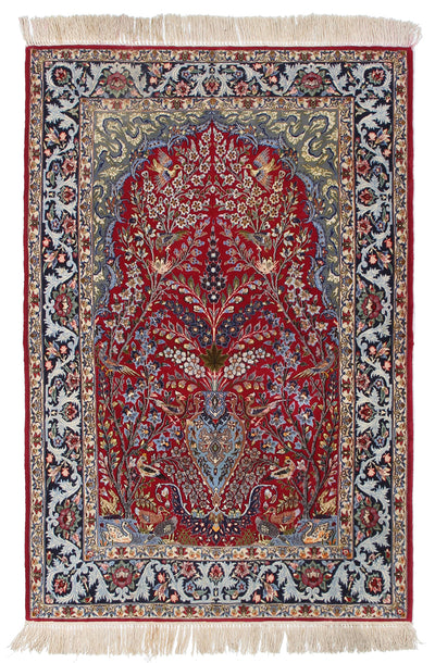 Tappeto Persiano ISFAHAN Seta/Lana 161x110cm - CarpetLiving