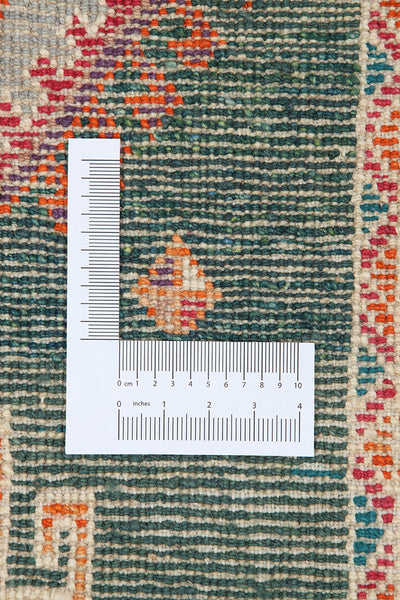 Tappeto Kazak Classico, Verde e Arancione, fatto a mano, 184x123cm - CarpetLiving