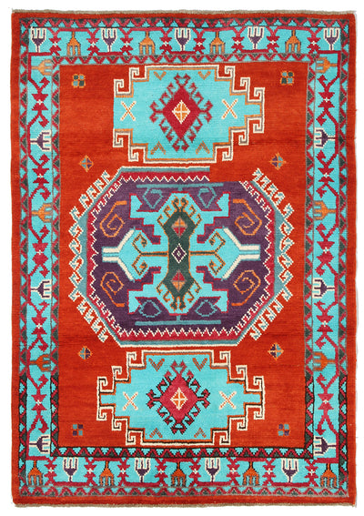 Tappeto Kazak Classico, Multicolore, fatto a mano, 185x130cm - CarpetLiving