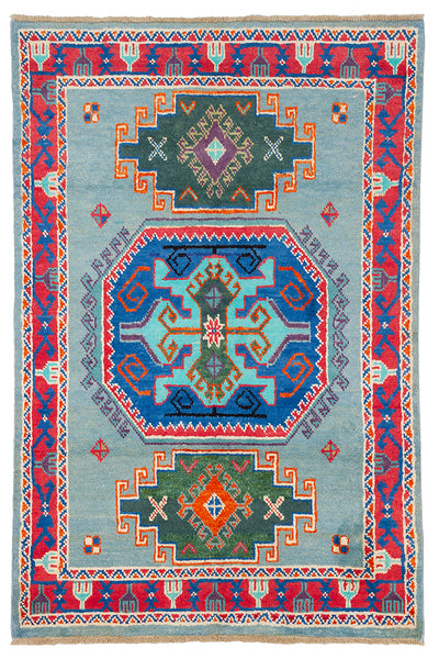 Tappeto Kazak Classico, Multicolore, fatto a mano, 187x124cm - CarpetLiving