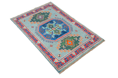 Tappeto Kazak Classico, Multicolore, fatto a mano, 187x124cm - CarpetLiving