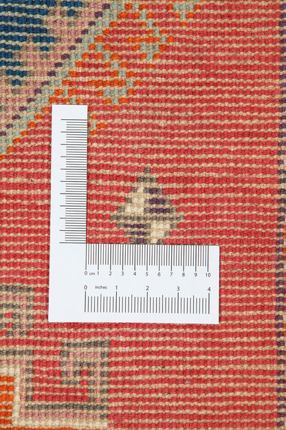 Classic Kazak carpet, Orange, handmade, 192x129cm