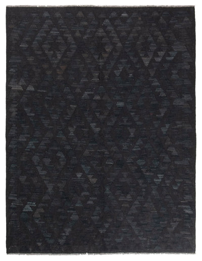 Tappeto Kilim Afghan Nero Naturale, Fatto a mano, 201x153cm - CarpetLiving