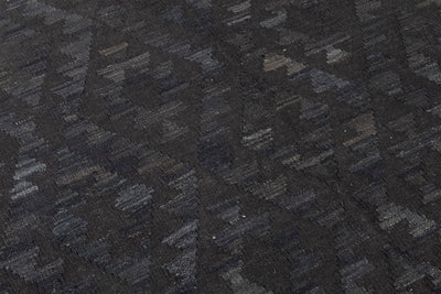 Tappeto Kilim Afghan Nero Naturale, Fatto a mano, 201x153cm - CarpetLiving