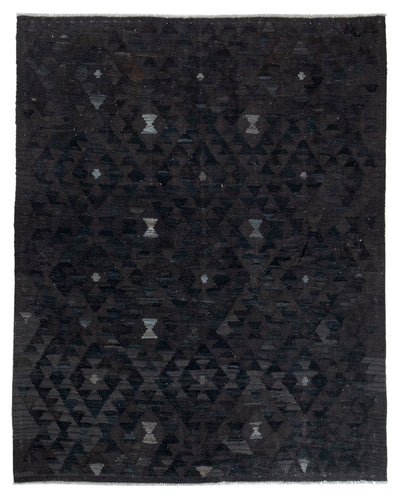 Tappeto Kilim Afghan Nero Naturale, Fatto a mano, 197x163cm - CarpetLiving