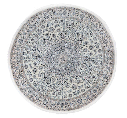 Fine Persian Nain Round Rug 9La 210_210 cm