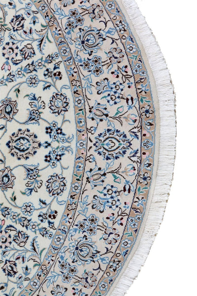 Fine Persian Nain Round Rug 9La 210_210 cm