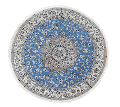 Fine Persian Nain Round Rug 9La 202_202 cm