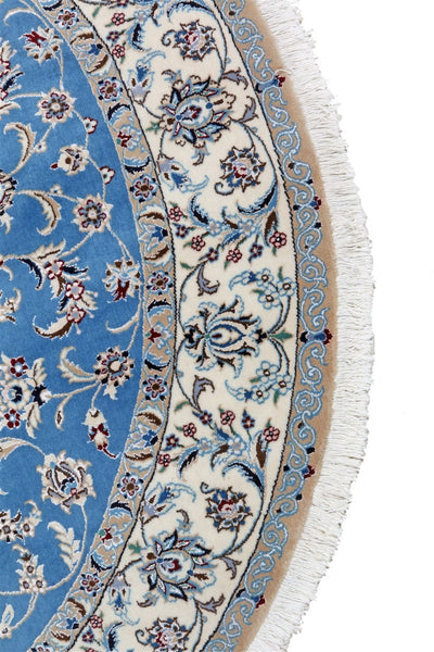 Fine Persian Nain Round Rug 9La 202_202 cm