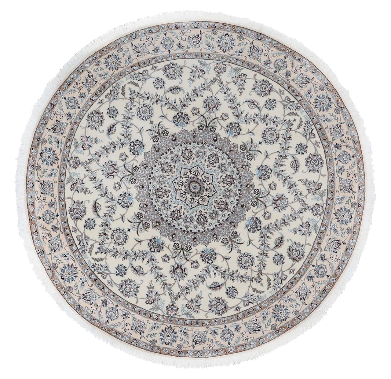 Fine Persian Nain Round Rug 9La 200_200 cm
