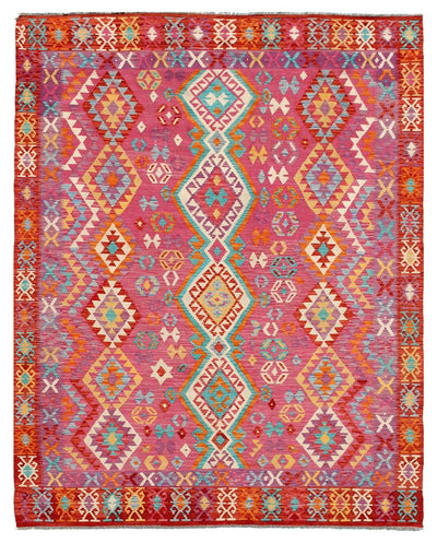 Tappeto Kilim Kaudani Afghan fatto a mano multicolore 302x212cm - CarpetLiving