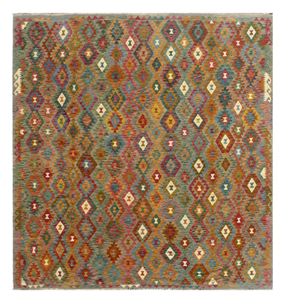 Tappeto Kilim Kaudani Afghan fatto a mano multicolore 305x303cm - CarpetLiving