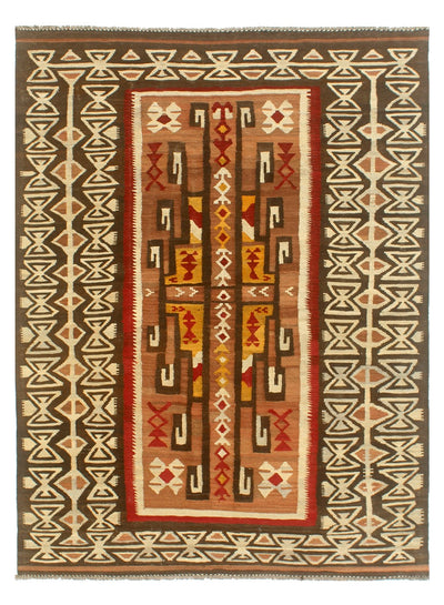 Tappeto Kilim moderno in lana multicolore 288x198cm - CarpetLiving