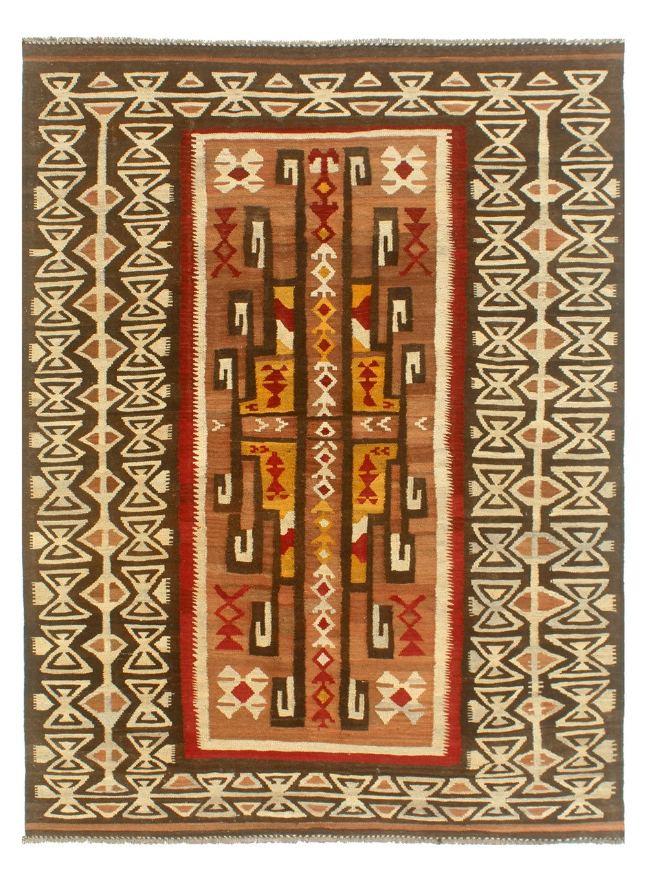Modern wool Kilim carpet multi 288x198cm