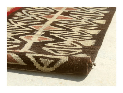 Tappeto Kilim moderno in lana multicolore 288x198cm - CarpetLiving