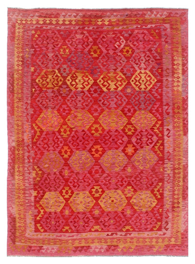 Tappeto Kilim Kaudani Afghan fatto a mano multicolore 357x252cm - CarpetLiving