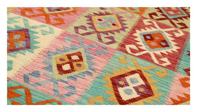 Tappeto Kilim Kaudani Afghan fatto a mano multicolore 345x252cm - CarpetLiving
