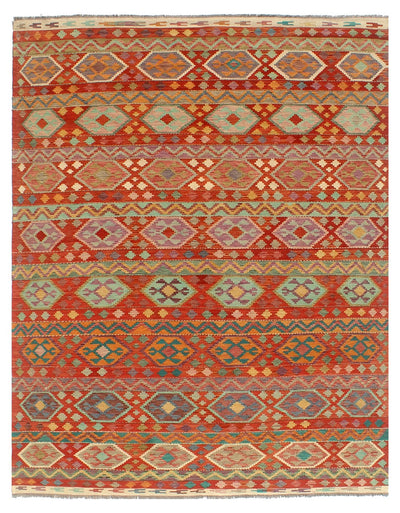 Tappeto Kilim Kaudani Afghan fatto a mano multicolore 346x254cm - CarpetLiving