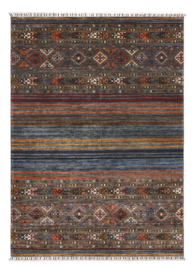 Tappeto Afghan grigio in lana, fatto a mano 231x171cm - CarpetLiving