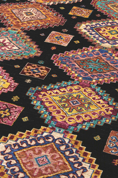 Tappeto Afghan multicolore in lana, fatto a mano 248x165cm - CarpetLiving