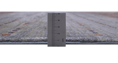 Tappeto Afghan grigio in lana, fatto a mano 240x177cm - CarpetLiving