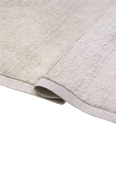 Tappeto design moderno bianco plain stile berbero, fatto a mano 187x124cm - CarpetLiving