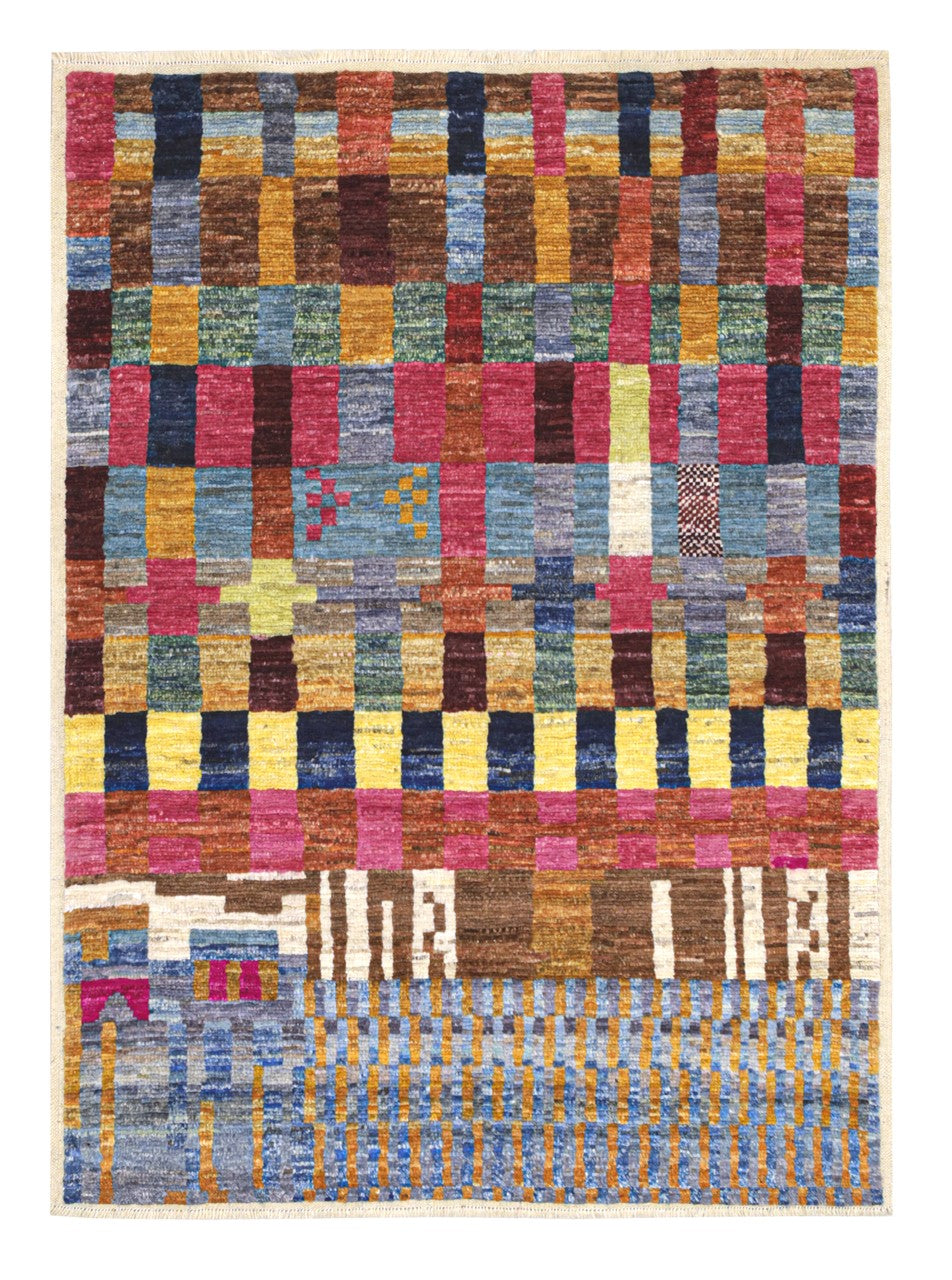 Taimany - Multicolor Tribal Wool Rug - Hand-Knotted 170x128cm