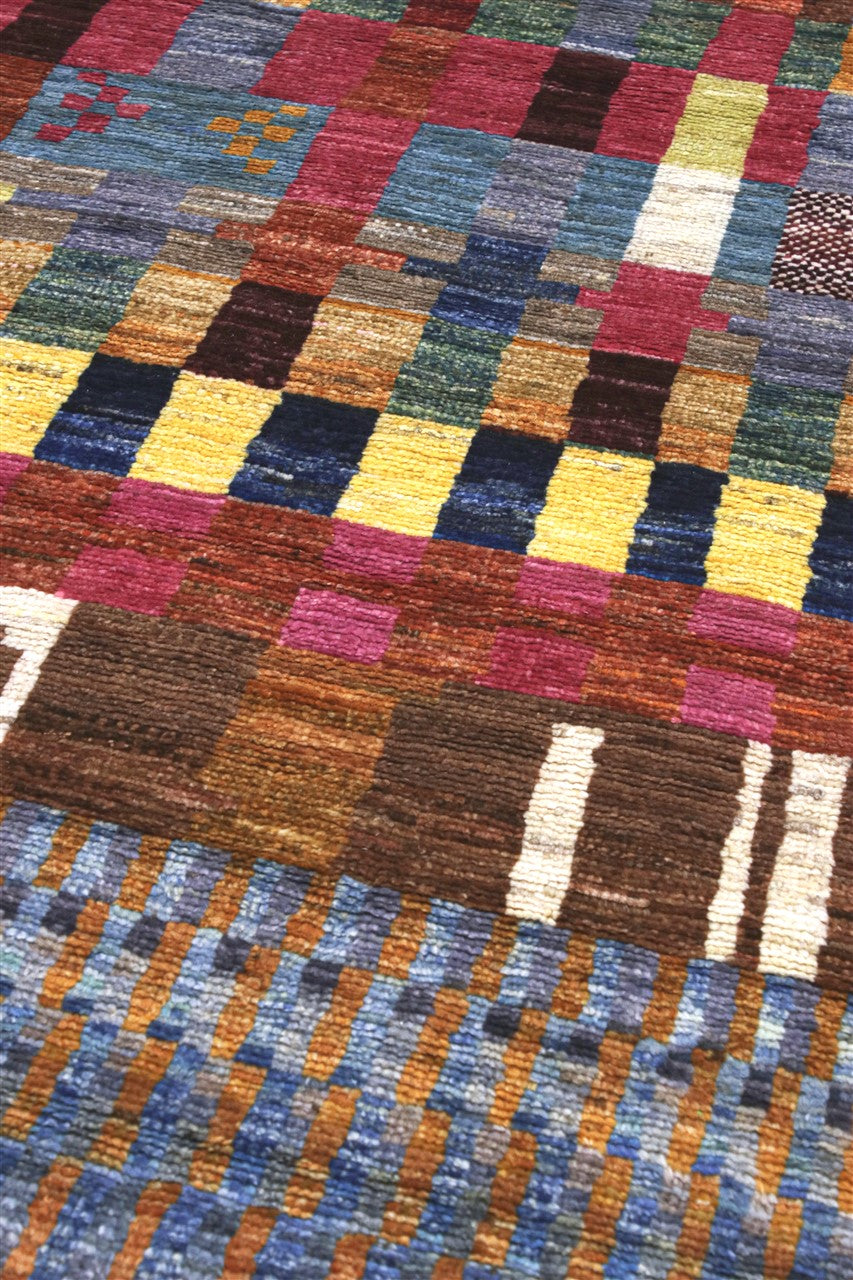 Taimany - Multicolor Tribal Wool Rug - Hand-Knotted 170x128cm