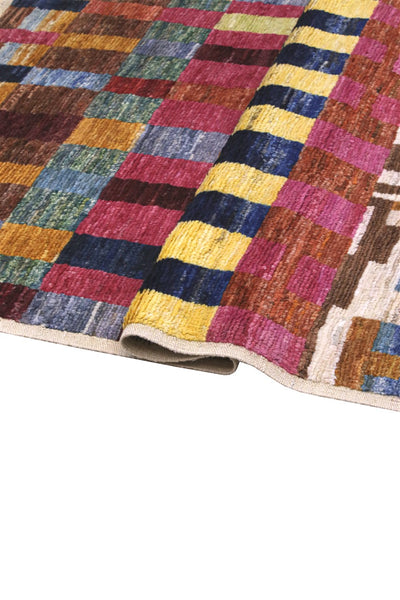 Taimany - Tappeto Tribale in Lana Multicolore - Fatto a Mano 170x128cm