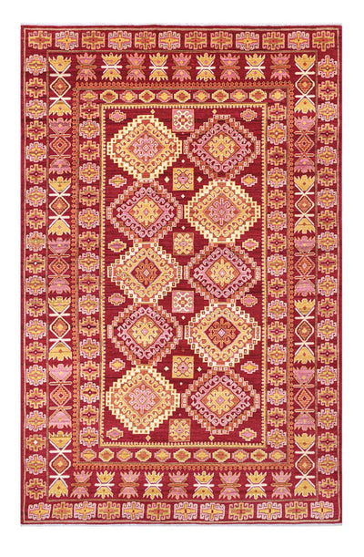Tappeto Kazak Classico, Rosso, fatto a mano, 305x197cm - CarpetLiving