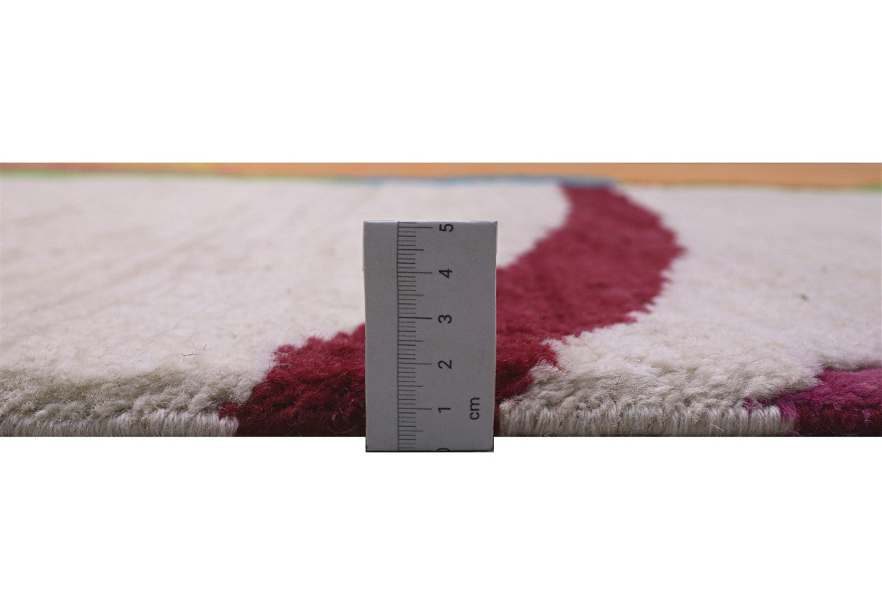 Modern design multi Berber style carpet, handmade 302x198cm