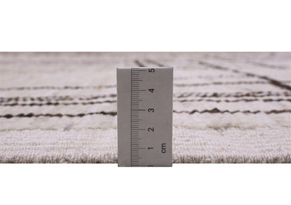 Modern design white Berber style carpet, handmade 381x288cm