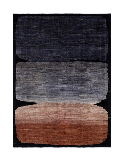 Modern design wool carpet, handmade, multi, 301x220cm