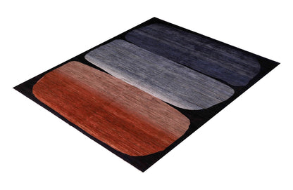Modern design wool carpet, handmade, multi, 301x220cm