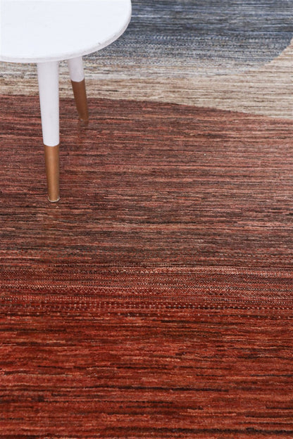 Modern design wool carpet, handmade, multi, 289x218cm