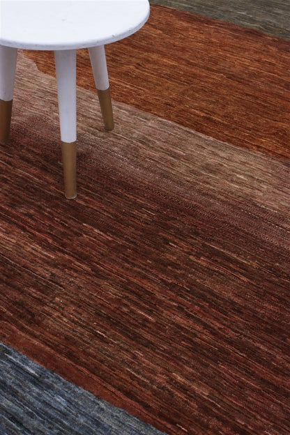 Modern design wool carpet, handmade, multi, 270x223cm
