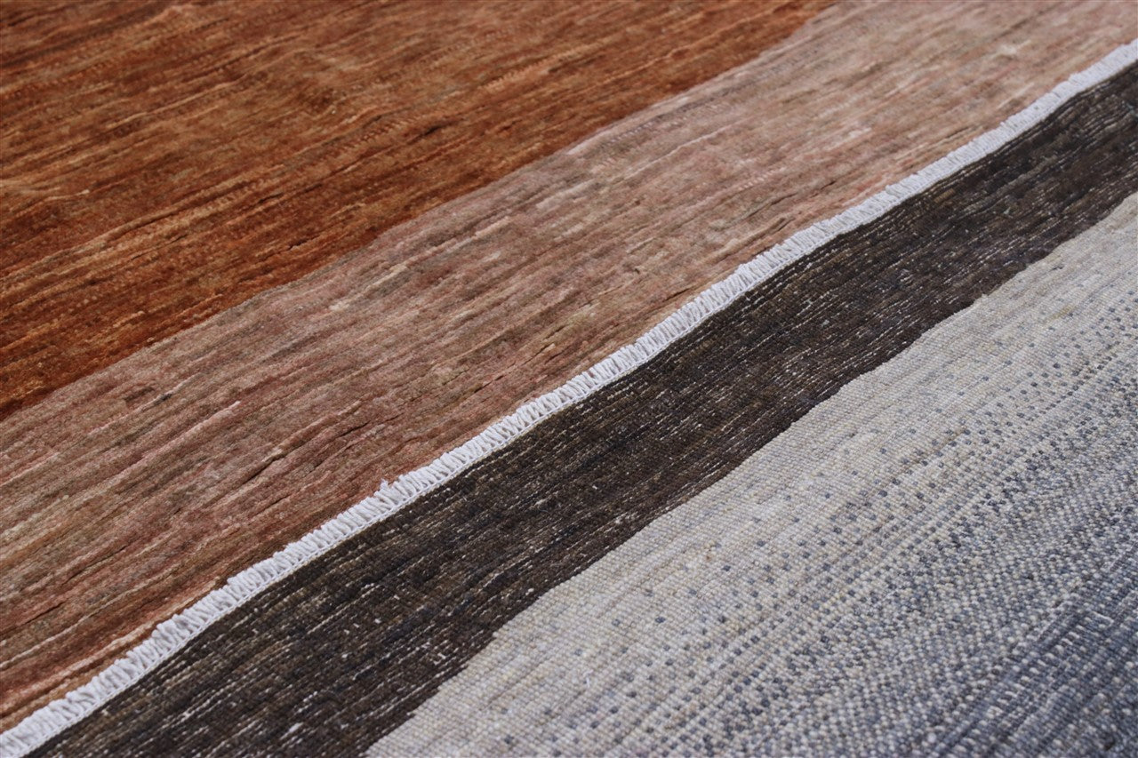 Modern design wool carpet, handmade, multi, 270x223cm