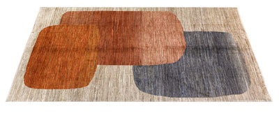 Tappeto moderno di design, fatto a mano, multicolore,  232x180cm - CarpetLiving