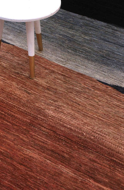 Modern design wool carpet, handmade, multi, 241x168cm