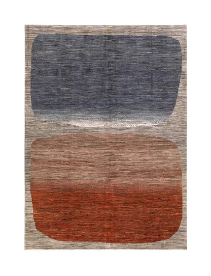 Modern design wool carpet, handmade, multi, 243x176cm